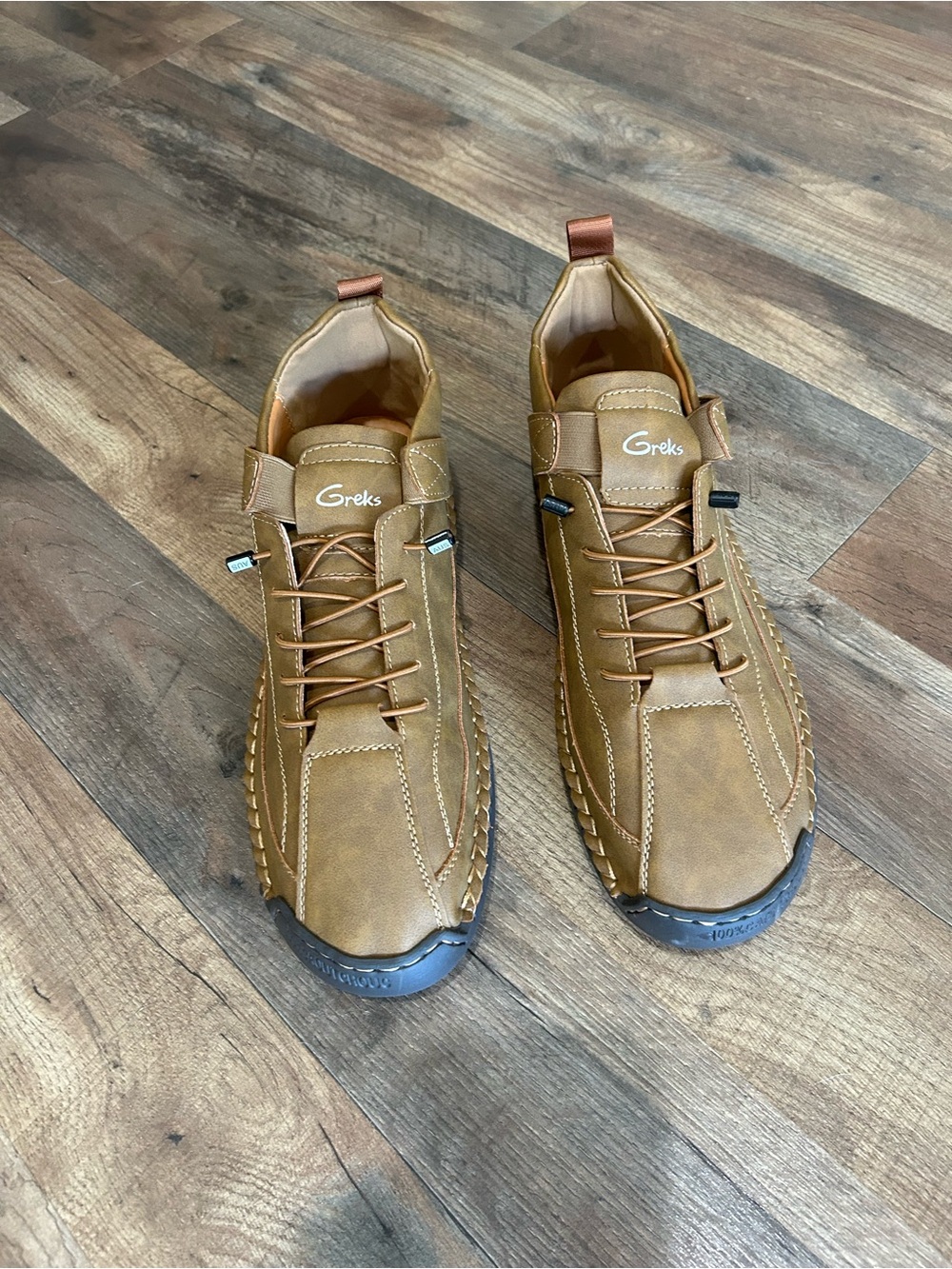 Men’s Greks Plerise Casual Brown Suede Lace-Up Shoes Sz 46/US 12-12.5 New!